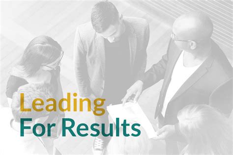 Leading for Results .